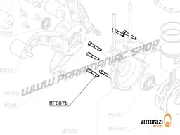 Vittorazi Moster 185 Factory MY25 - MF007b - Titanium screw 6 x 35 mm Tcei (set of 5) and screw 6 x 40 mm Tcei (set of 2)